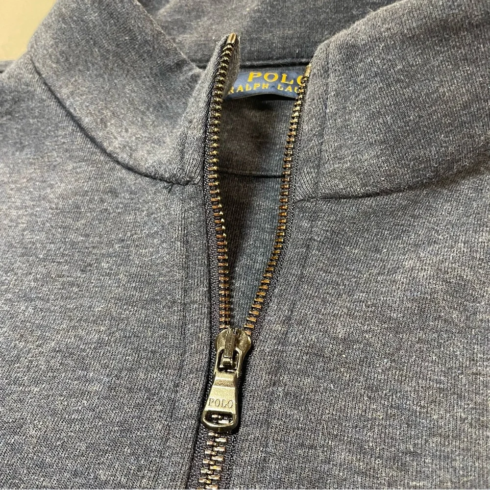 Polo Ralph Lauren Quarter Zip Cotton-Blend Pullover Sweater - Mens XXL